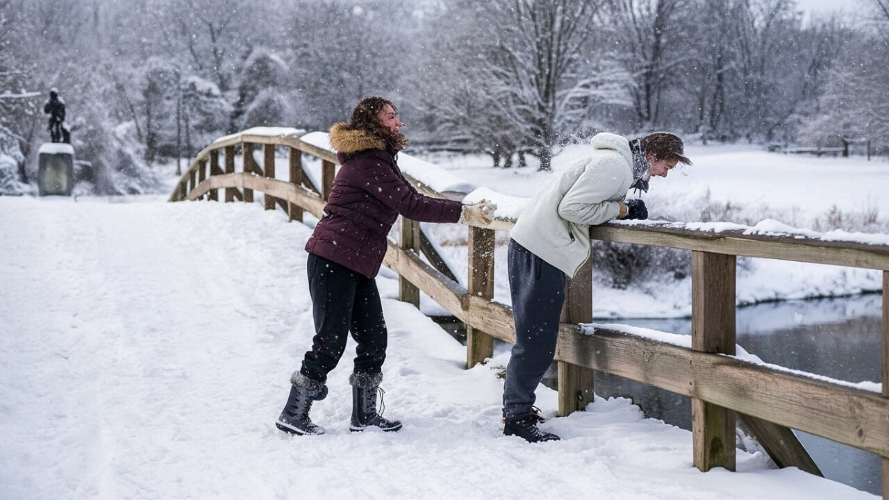 US Schneesturm Kältewelle